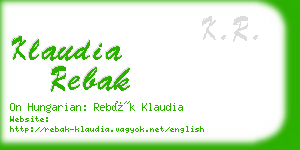 klaudia rebak business card